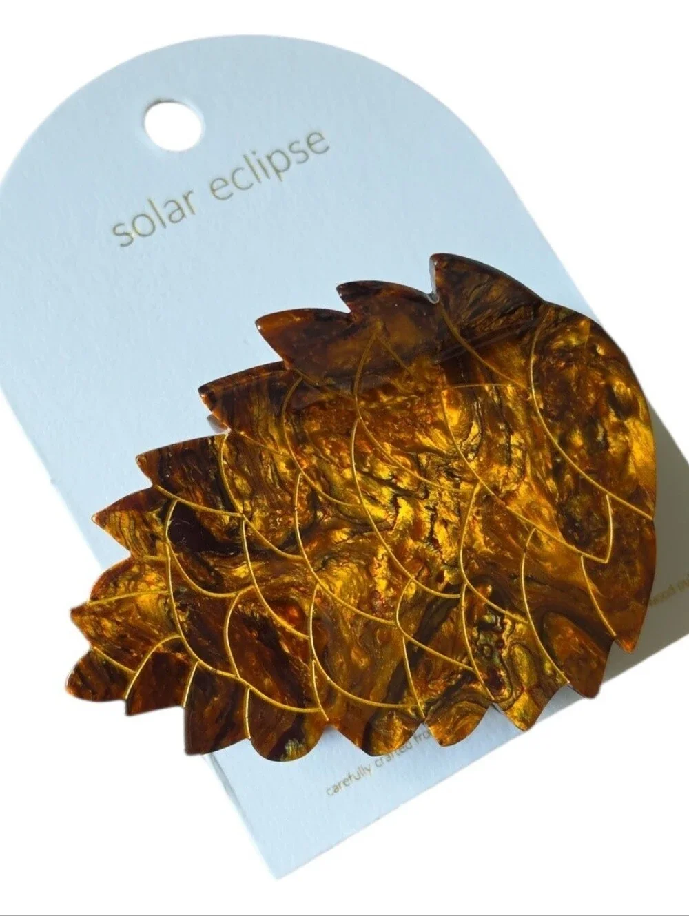 Solar Eclipse Pine Cone Hair Clip